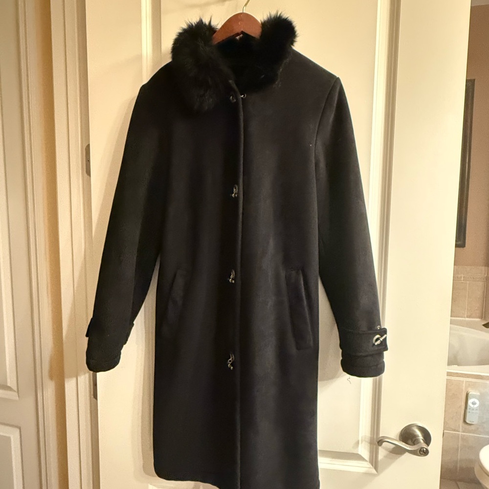 Dana Buchman Vintage Classic Suede Coat